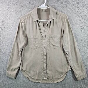 cloth & stone Women's Tencel Lyocell Button Down Shirt Khaki XS